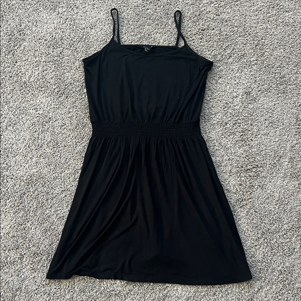 H&M Basic Black Mini Dress with Spaghetti Straps - Size M - Picture 4 of 11